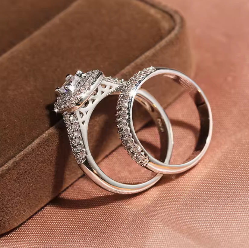 Engagement ring for women silver