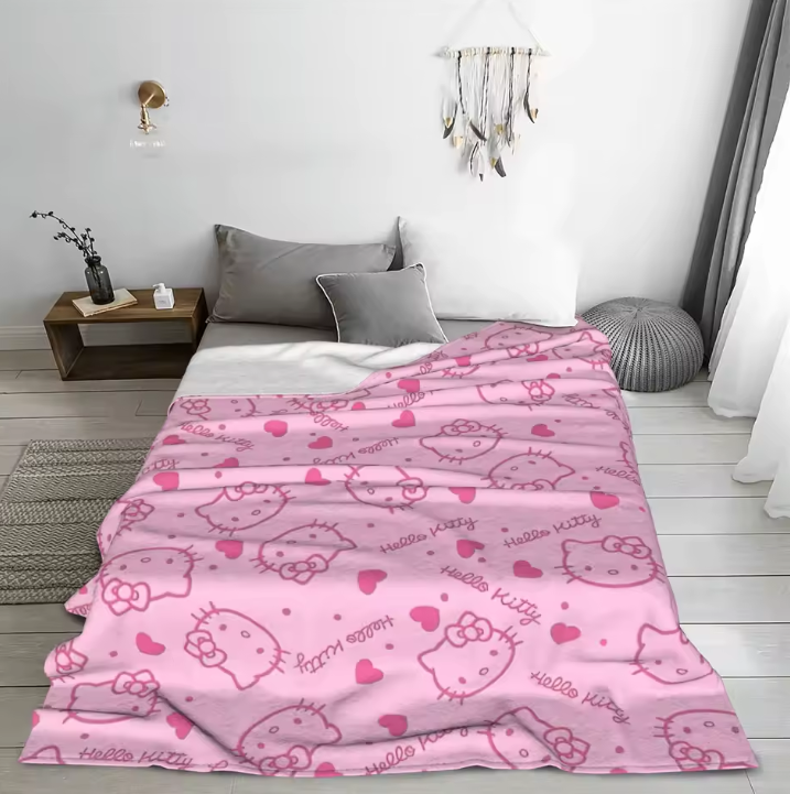 Hello Kitty Heart Blanket