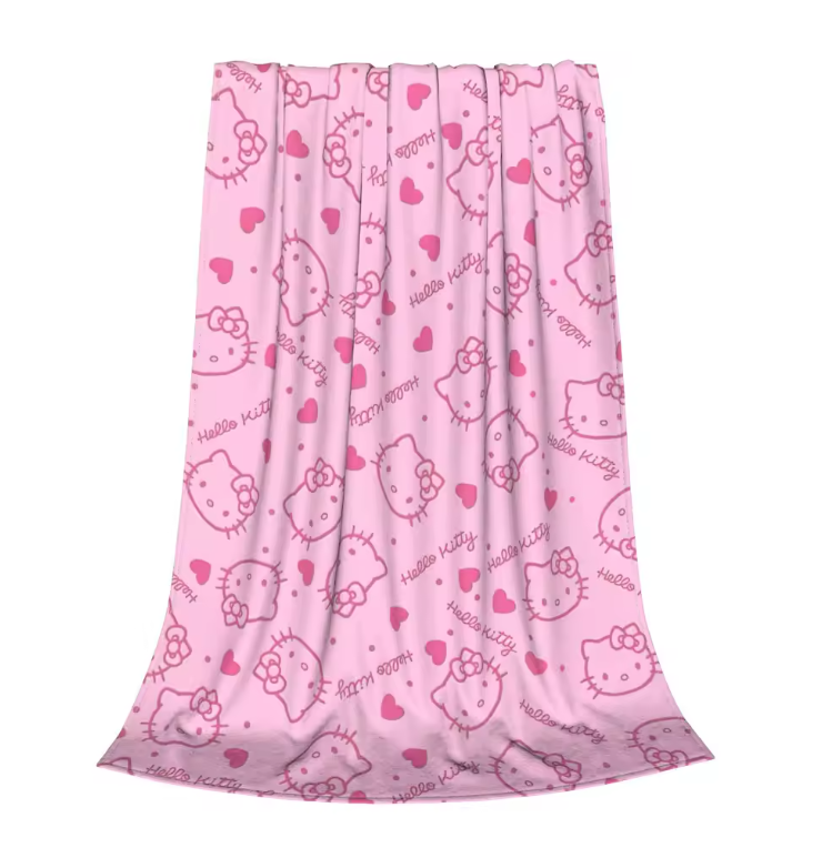 Hello Kitty Heart Blanket