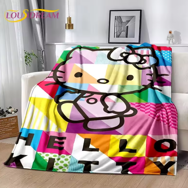 Summer Hello kitty Flannel Blanket