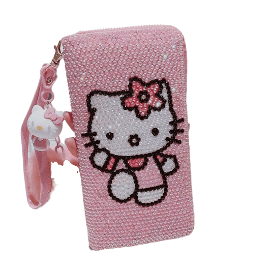 Elegant Hello Kitty Diamond Bling Wallet | Sparkle in Style