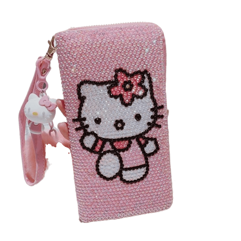 Elegant Hello Kitty Diamond Bling Wallet | Sparkle in Style