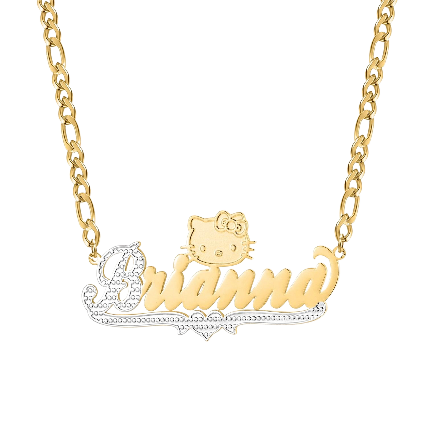 Custom Hello Kitty Necklace | 18K Gold Plated Jewelry 