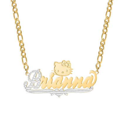 Custom Hello Kitty Necklace | 18K Gold Plated Jewelry 