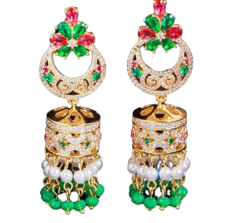 Indian Gold Vintage Drop Earrings