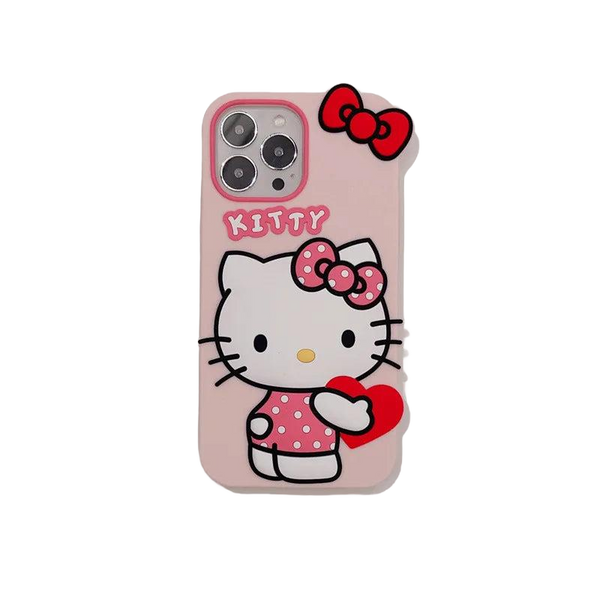 Pink Hello Kitty Silicone iPhone Case