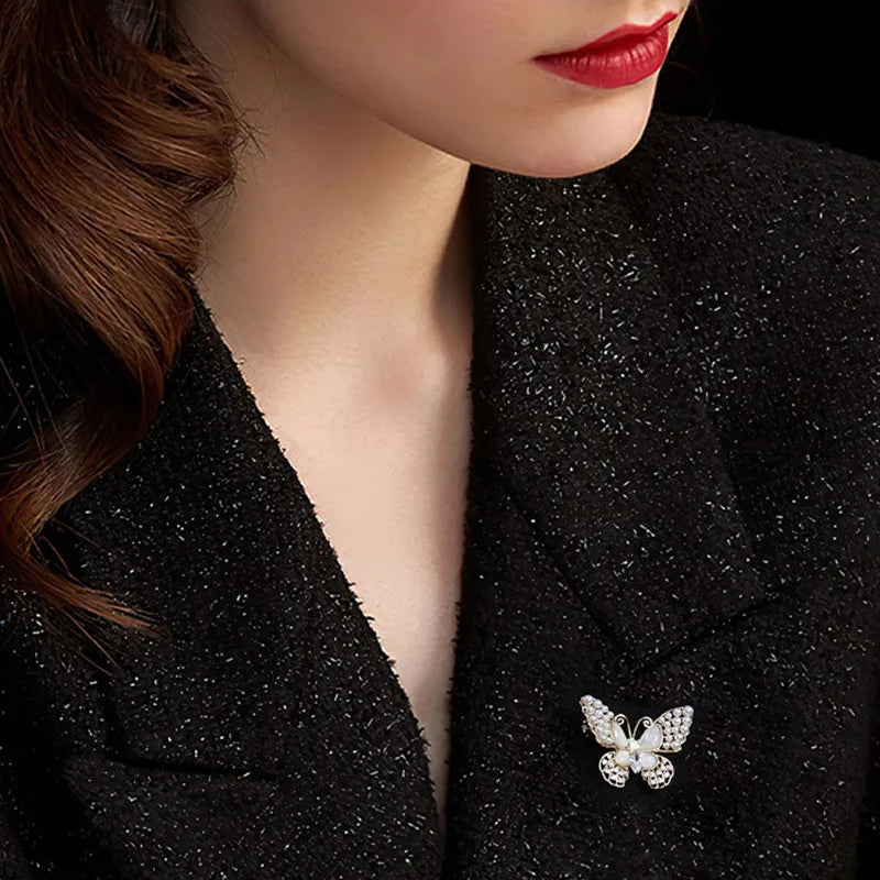 Butterfly Pearl Brooch