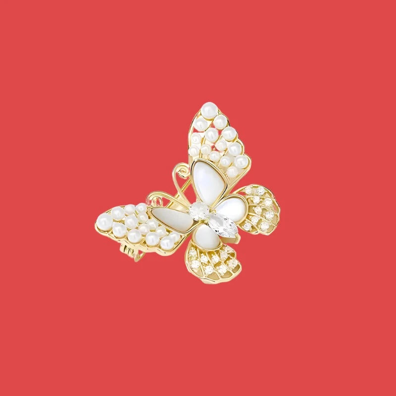 Butterfly Pearl Brooch