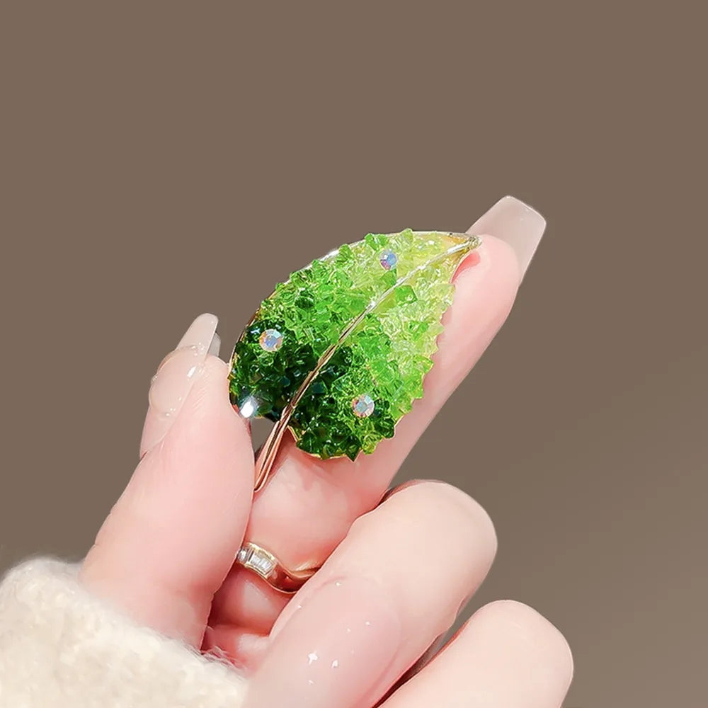 Green Leaf Brooch