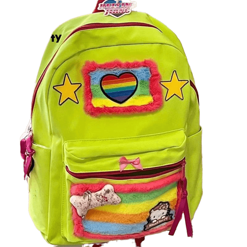 Hello Kitty Rainbow Star Backpack – Perfect for School & Travel