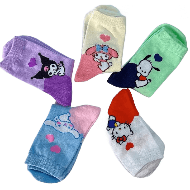 Sanrio Girl Socks 5 Pairs