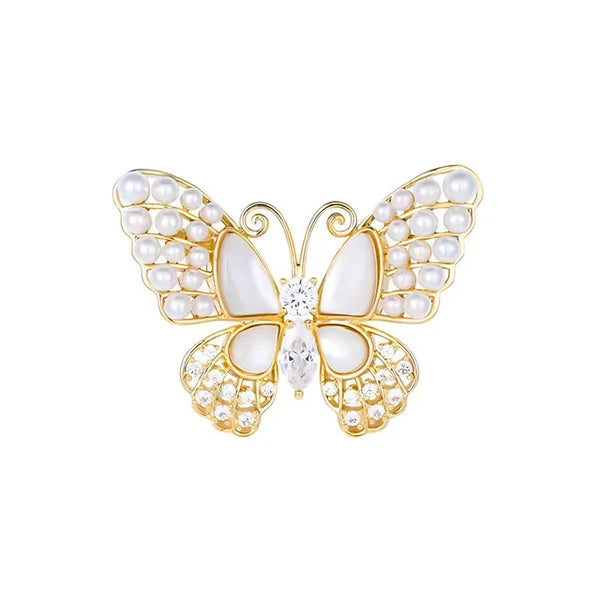 Butterfly Pearl Brooch