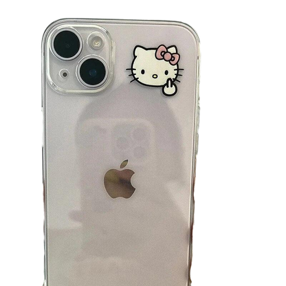 Hello Kitty Clear iPhone 14 Case | Silicone Cover | Stylish Protection