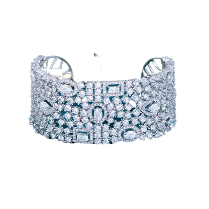 CZ Pave Wide Bridal Bracelet