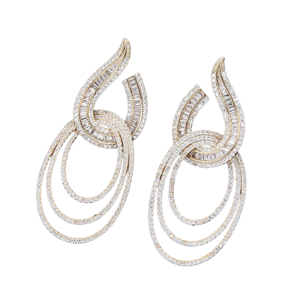 Cubic Zirconia Bridal Drop Earrings