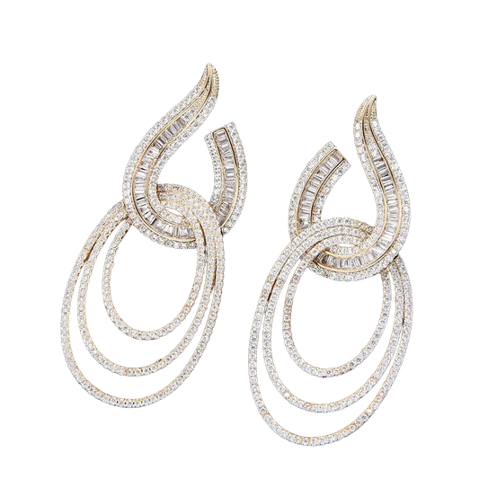 Cubic Zirconia Bridal Drop Earrings