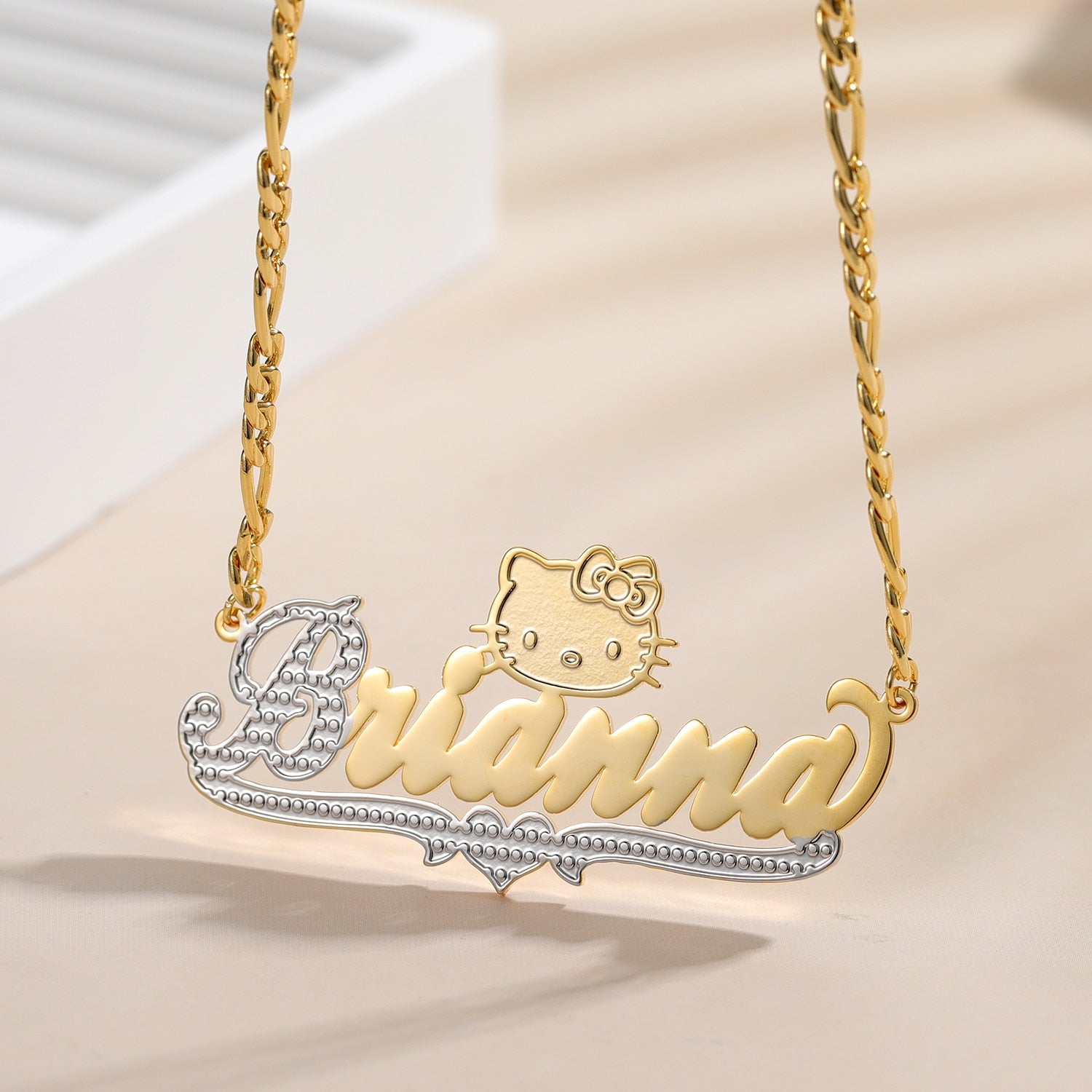 Hello Kitty Name Necklace 18K Plated