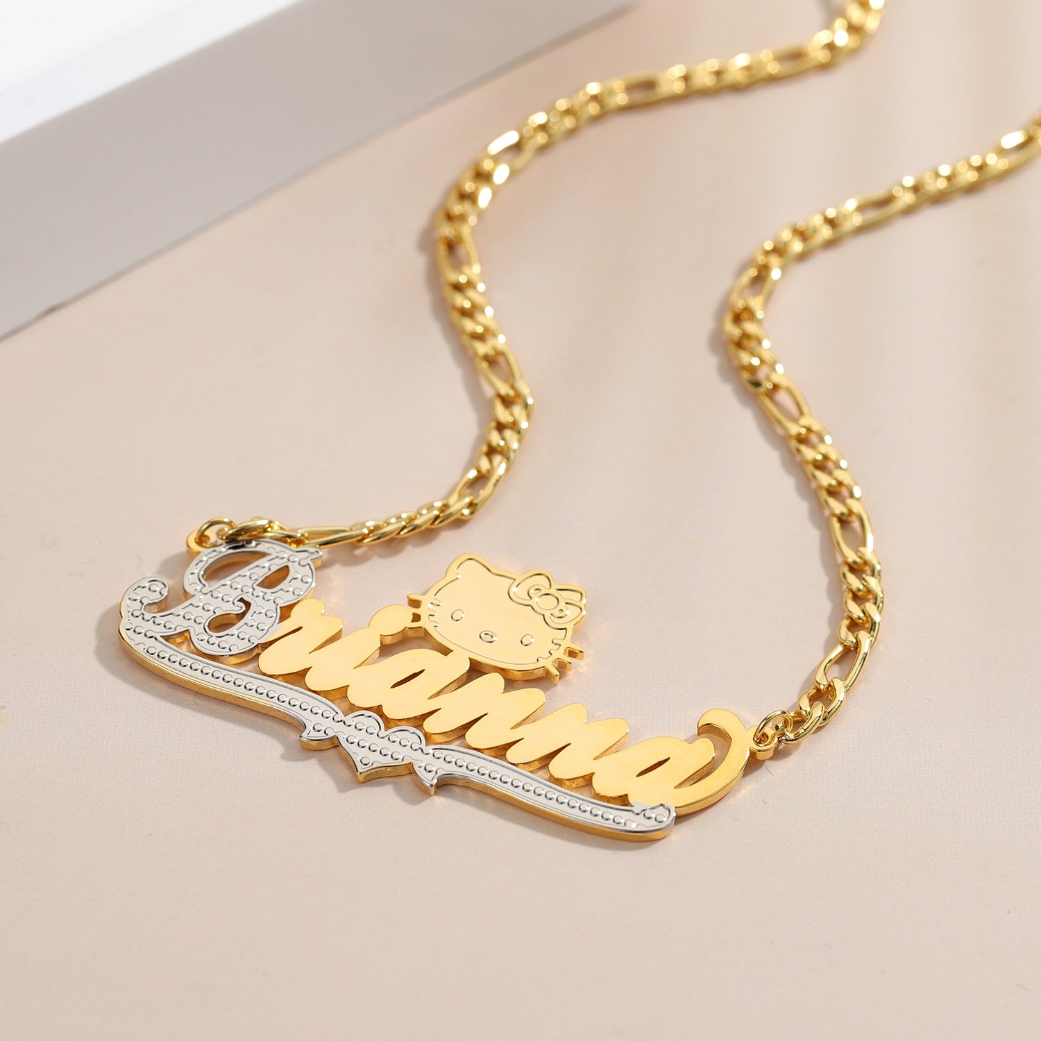 Hello Kitty Name Necklace 18K Plated