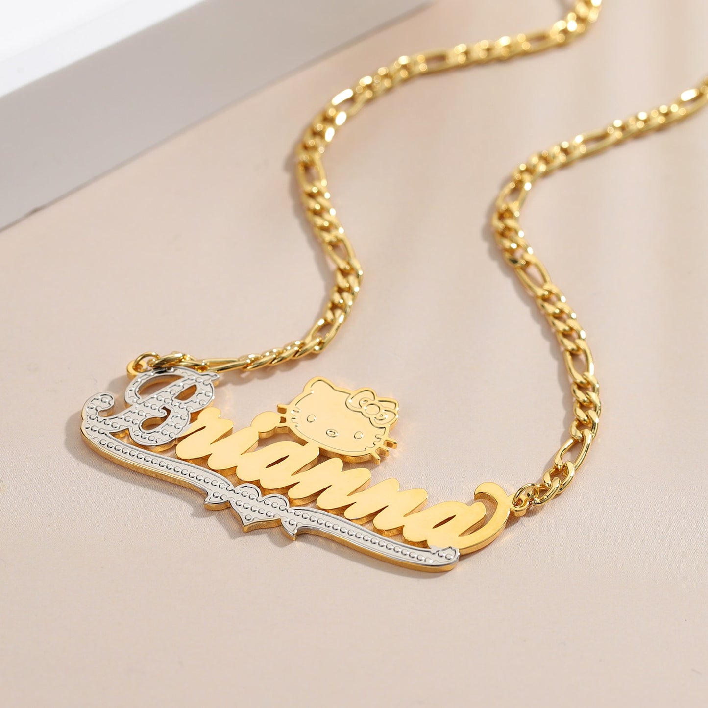 Custom Hello Kitty Necklace | 18K Gold Plated Jewelry 