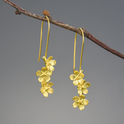 Wedding Fresh Flower Dangle Earrings