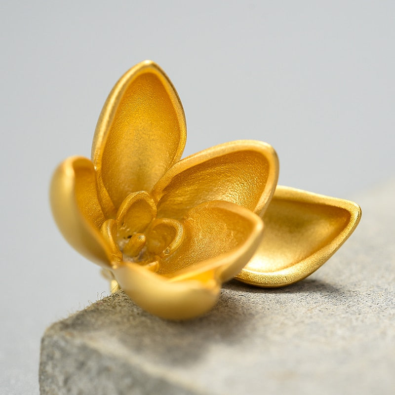 Elegant Magnolia Flower Pendant without Necklace