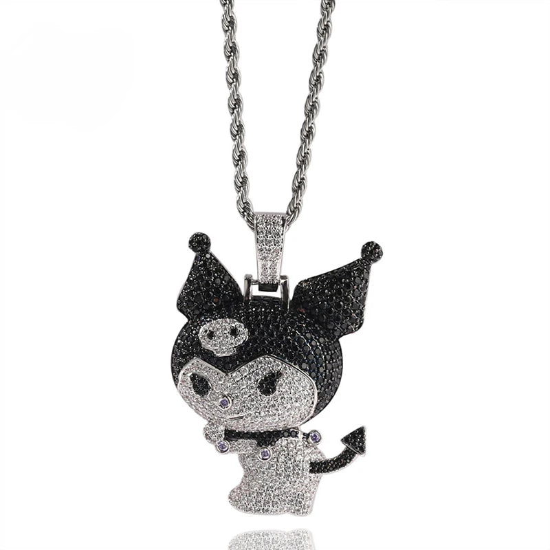 Kuromi Hip Hop Iced Out Necklace