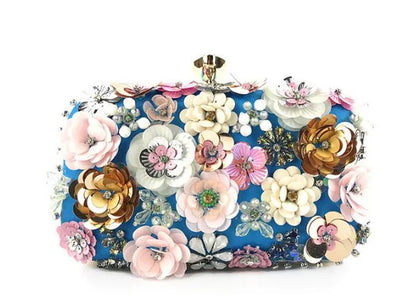 Wedding Evening Clutch Purse blue