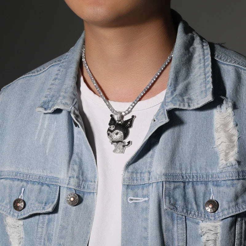 Kuromi Hip Hop Iced Out Necklace