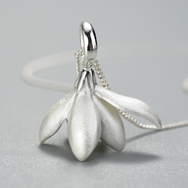 Elegant Magnolia Flower Pendant without Necklace