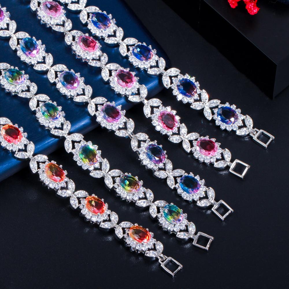 Mystical Zirconia Leaf Flower Bracelet