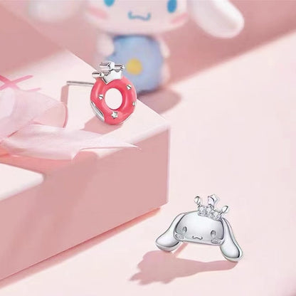 Cinnamoroll Asymmetric Donuts Stud Earrings