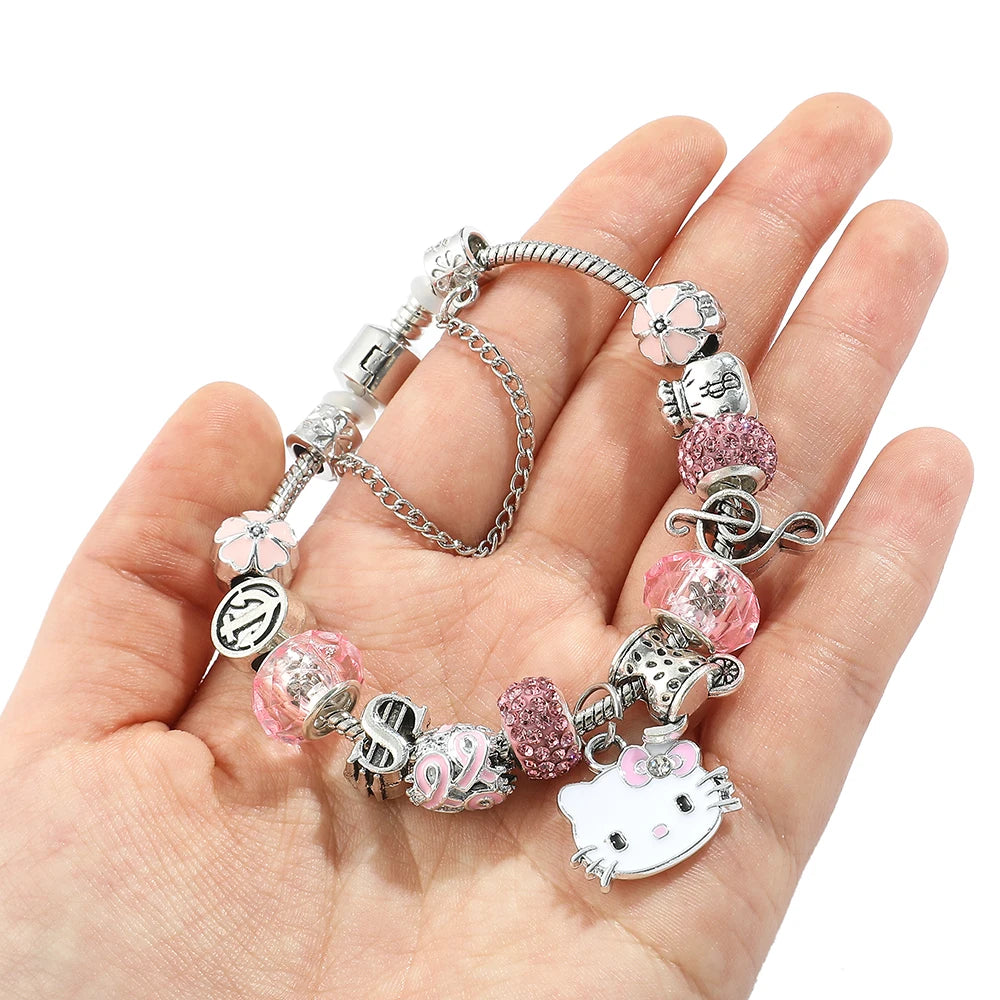 Cute Hello Kitty Charms Bracelet