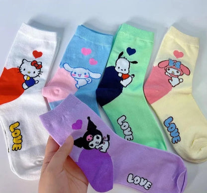 Sanrio Girl Socks 5 Pairs