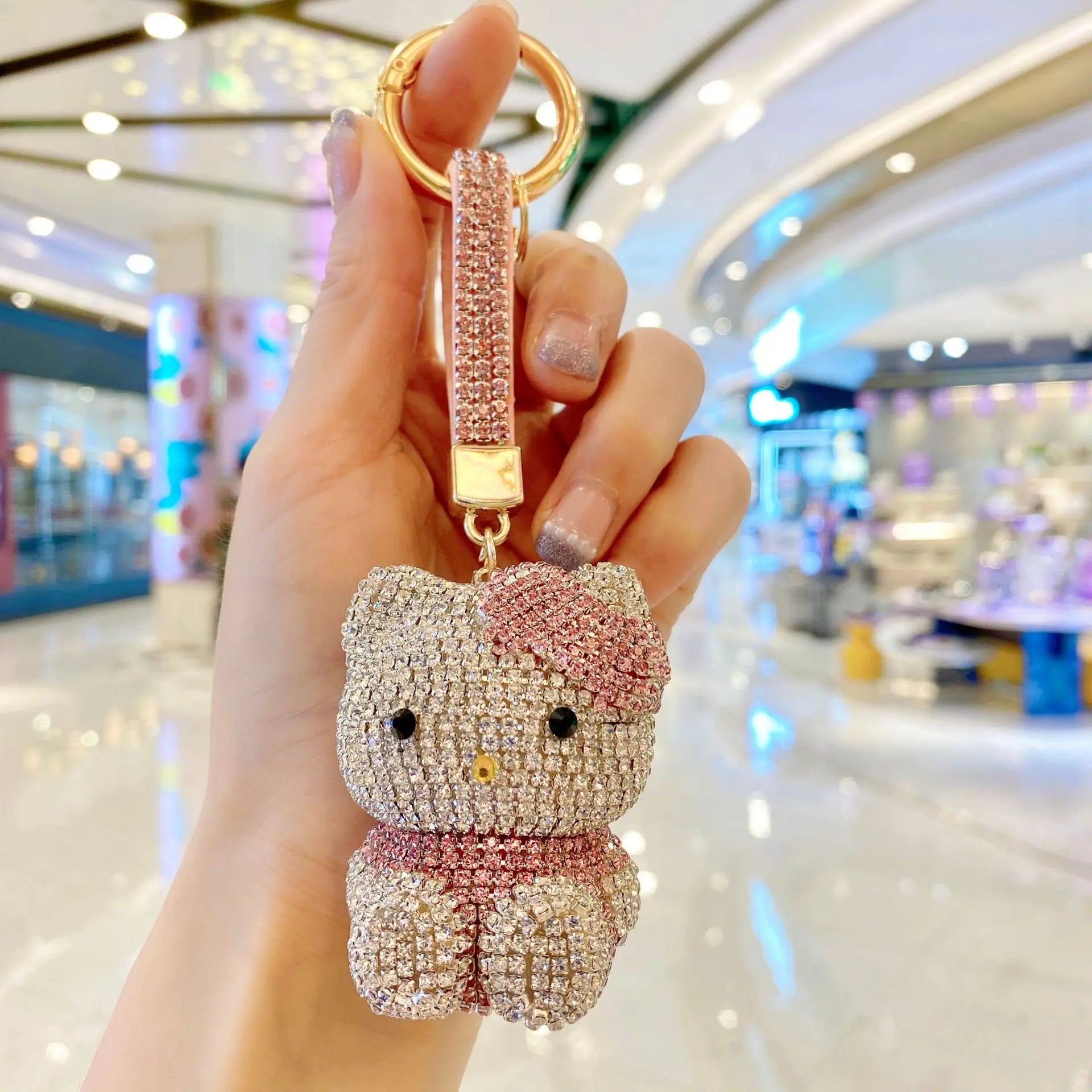 Hello Kitty Bling Rhinestones Keychain