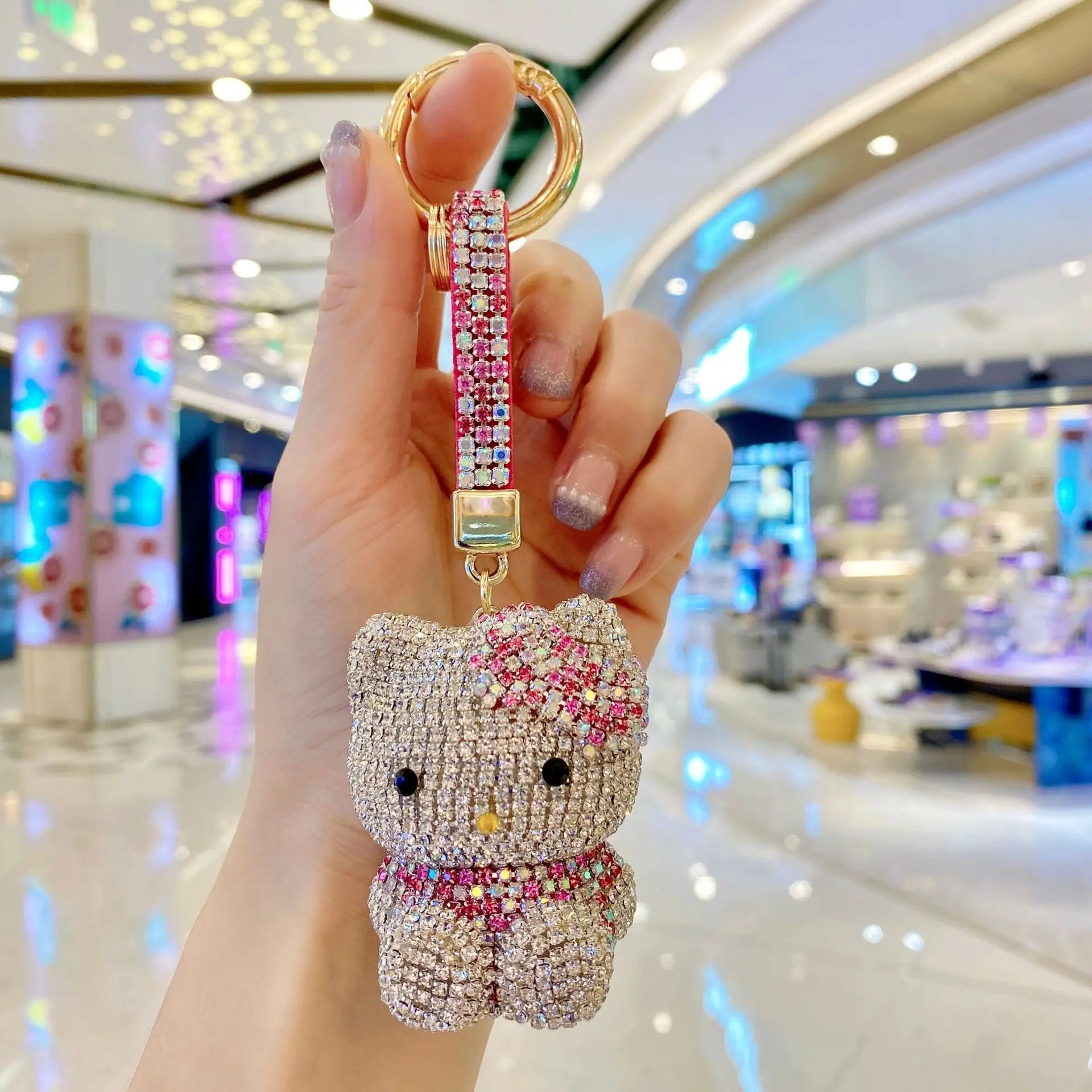 Hello Kitty Bling Rhinestones Keychain