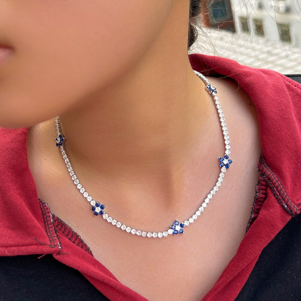 Cubic Zirconia Tennis Necklace