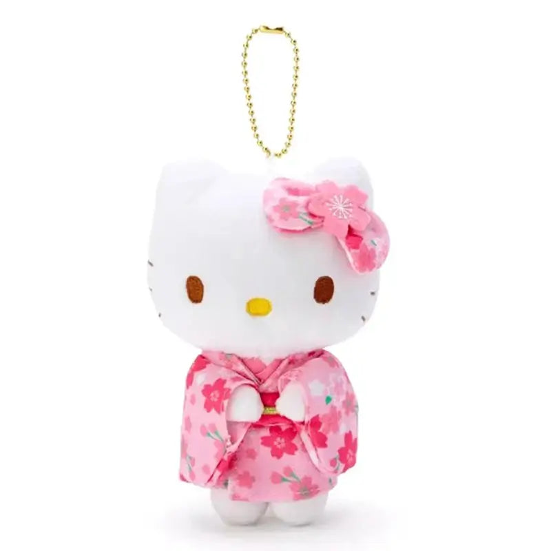 Hello Kitty Sakura Kimono Plush Keychain