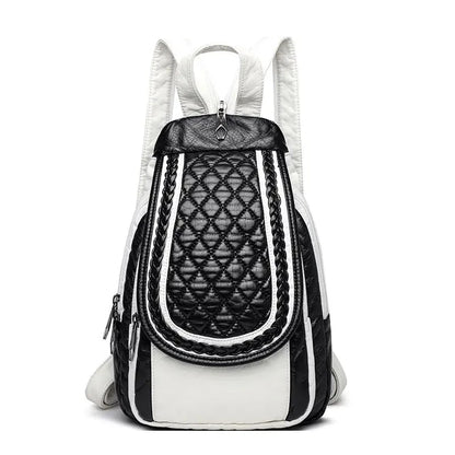 black and white Backpack