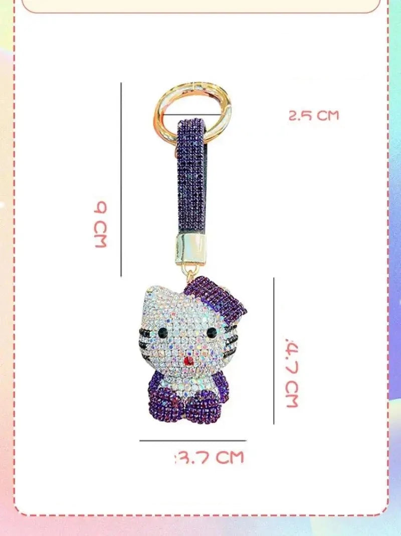 Hello Kitty Bling Rhinestones Keychain