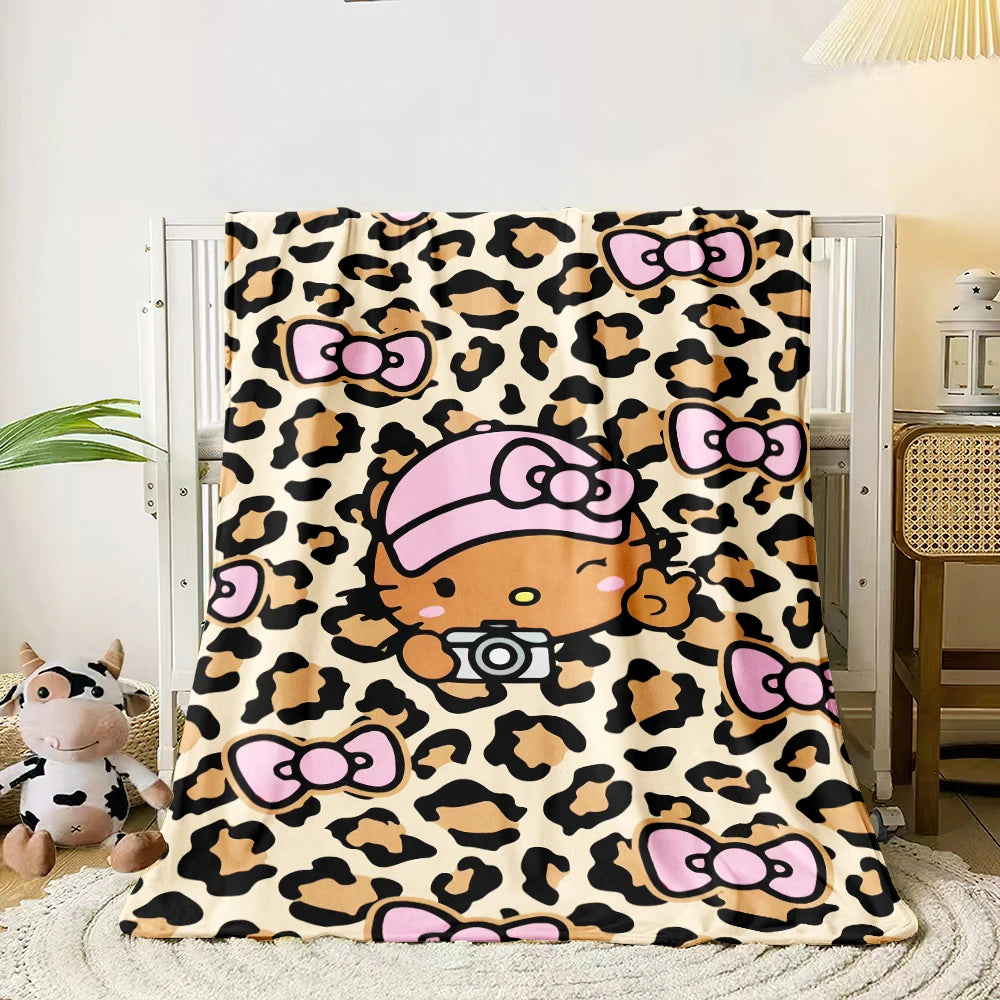 Summer Hello kitty Flannel Blanket