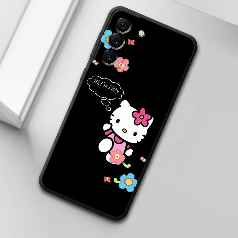 Hello Kitty Galaxy Phone Case | Black | Sleek & Anti-Scratch