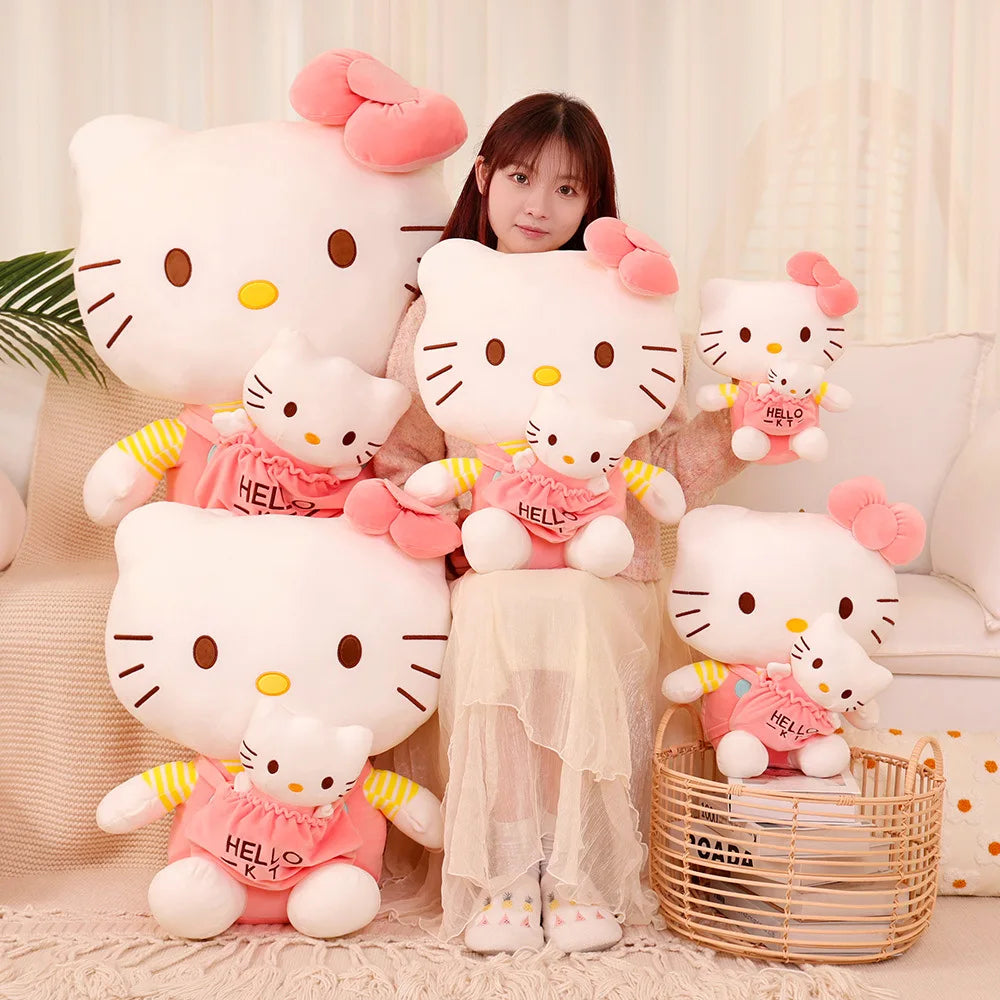 Hello Kitty Mother and Child Plushies