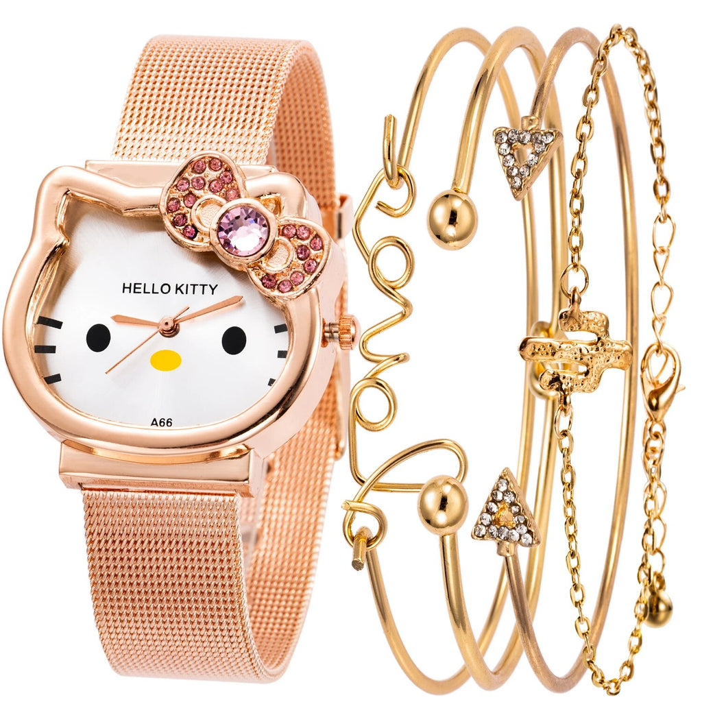 Hello Kitty Watch Bracelet Set | Stylish Combo | Gift Idea