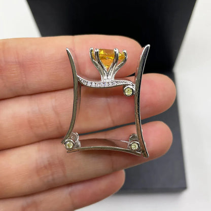 Yellow Topaz Engagement Ring | Unique Wedding Ring