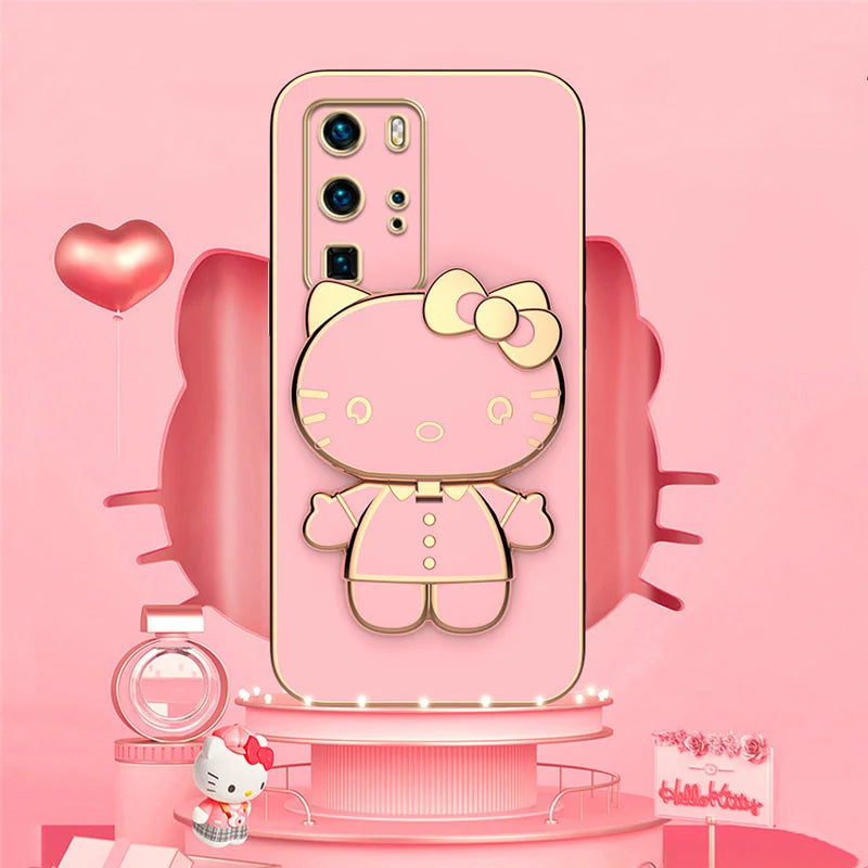 Hello Kitty Samsung A Case | Stylish Mirror Cover | Cute Accessories