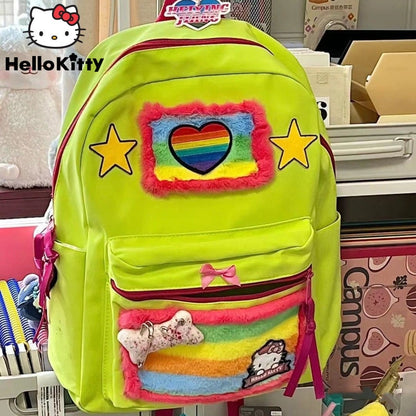 Hello Kitty Rainbow Star Backpack – Perfect for School & Travel