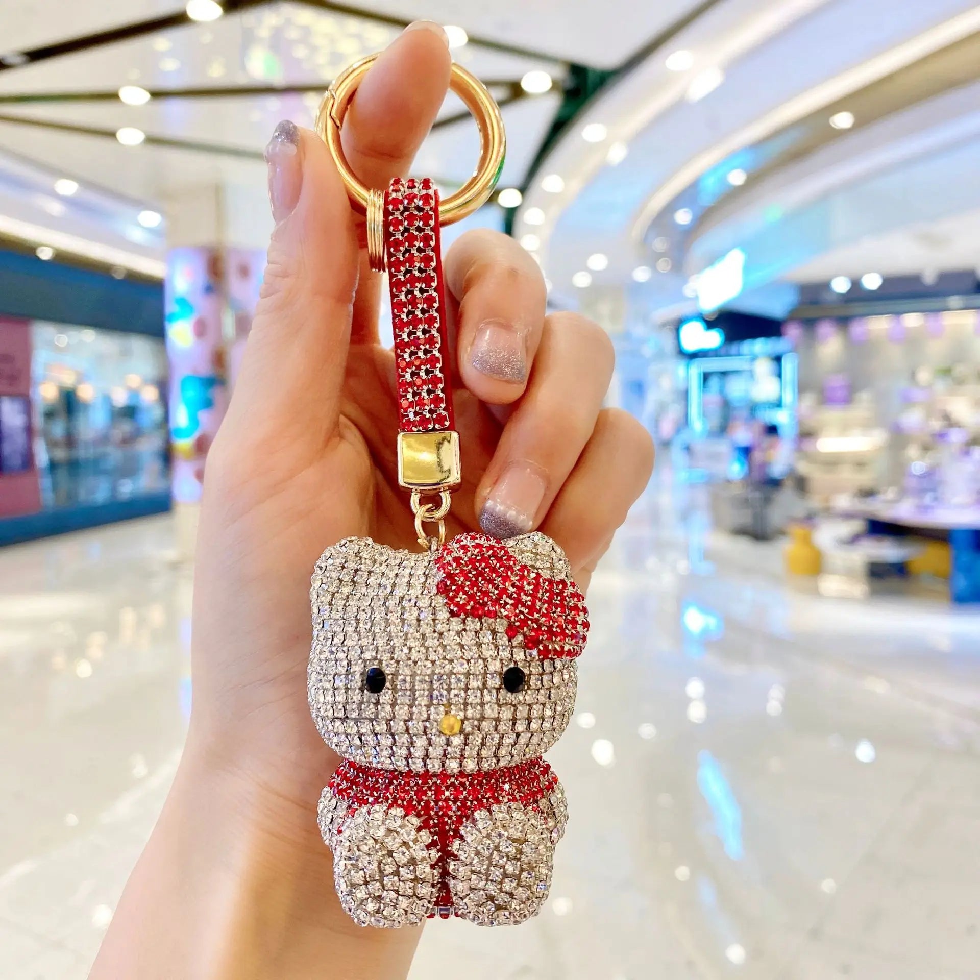 Hello Kitty Bling Rhinestones Keychain