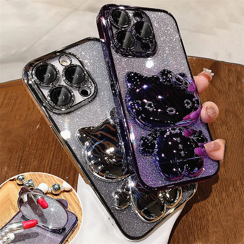 Hello Kitty Bling Mirror Case For Samsung A Series