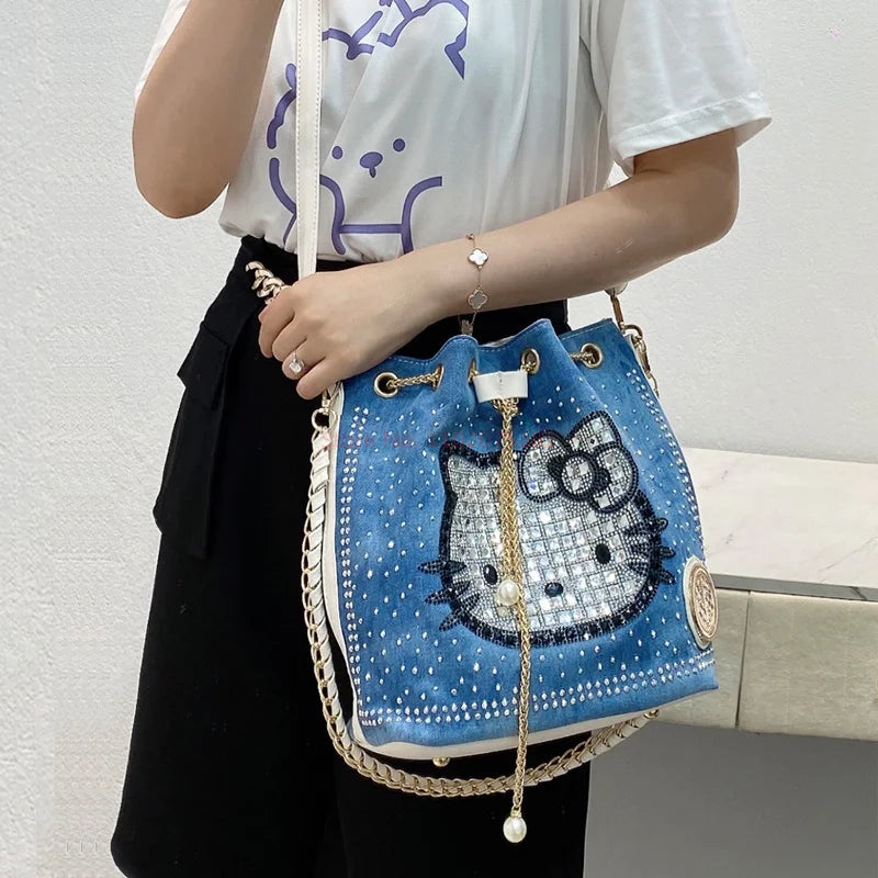 Hello Kitty Denim Diamond Bag