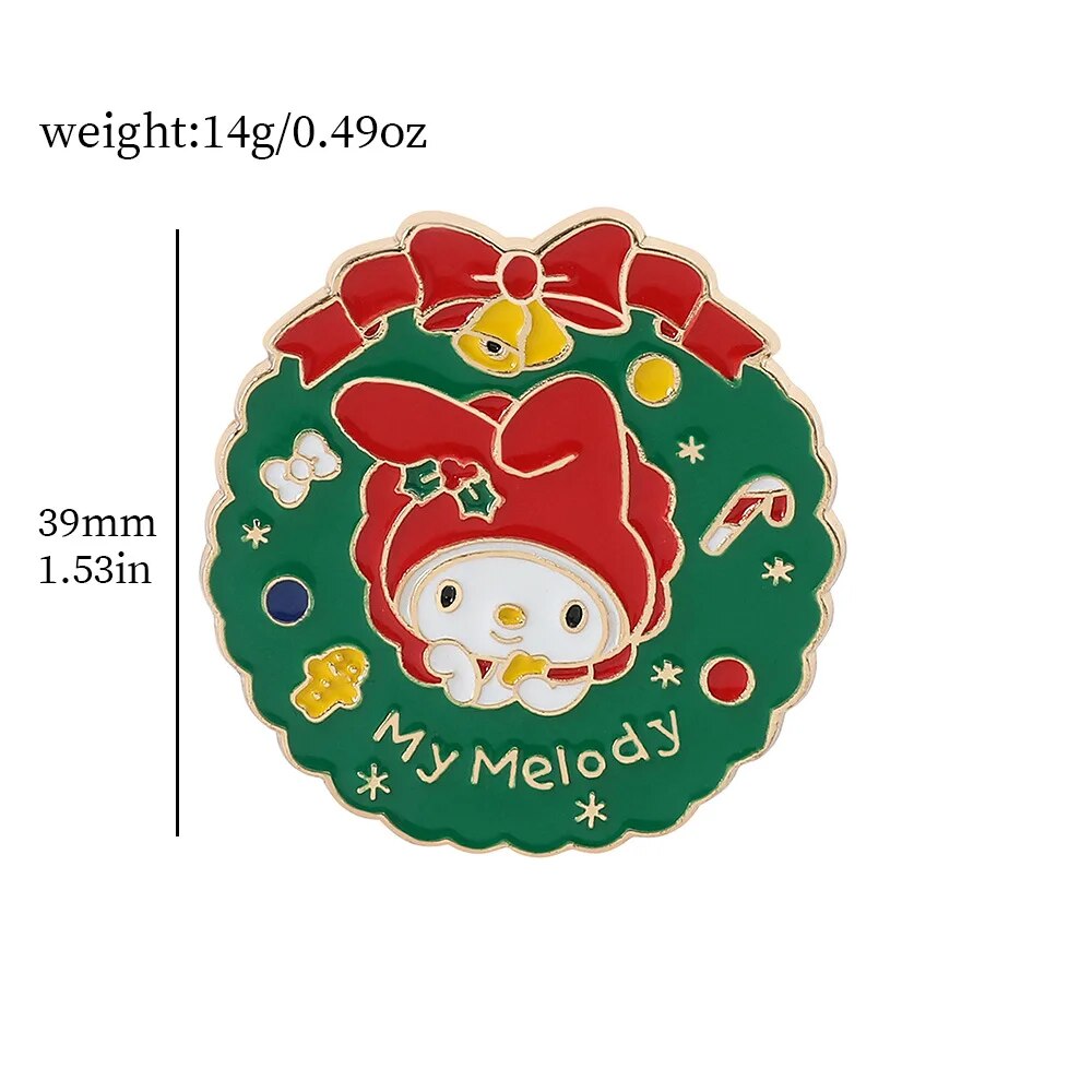 Kawaii Sanrio Christmas Lapel Pins